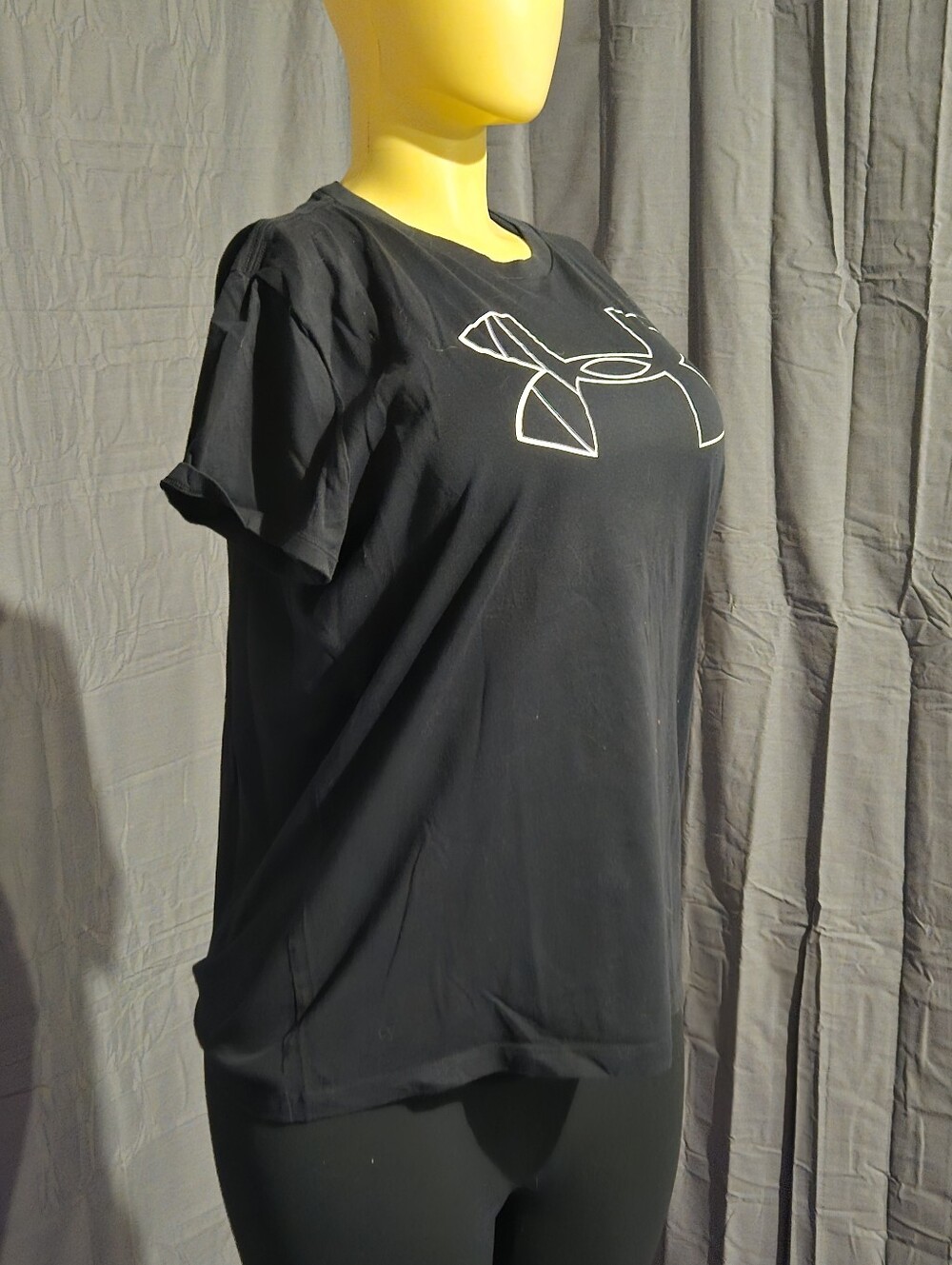 Under Armour Women's Black Tee with White Emblem